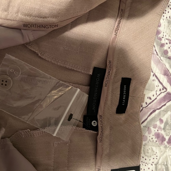 Worthington Modern Fit Slacks Size 8T tumbleweed heather NWT - Picture 9 of 14